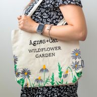 Agnes + Cat Wildflower Garden Tote Bag - Purple Flowers