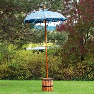 Bali Patio Parasol - Cotton - Turquoise Decor - 1.5m