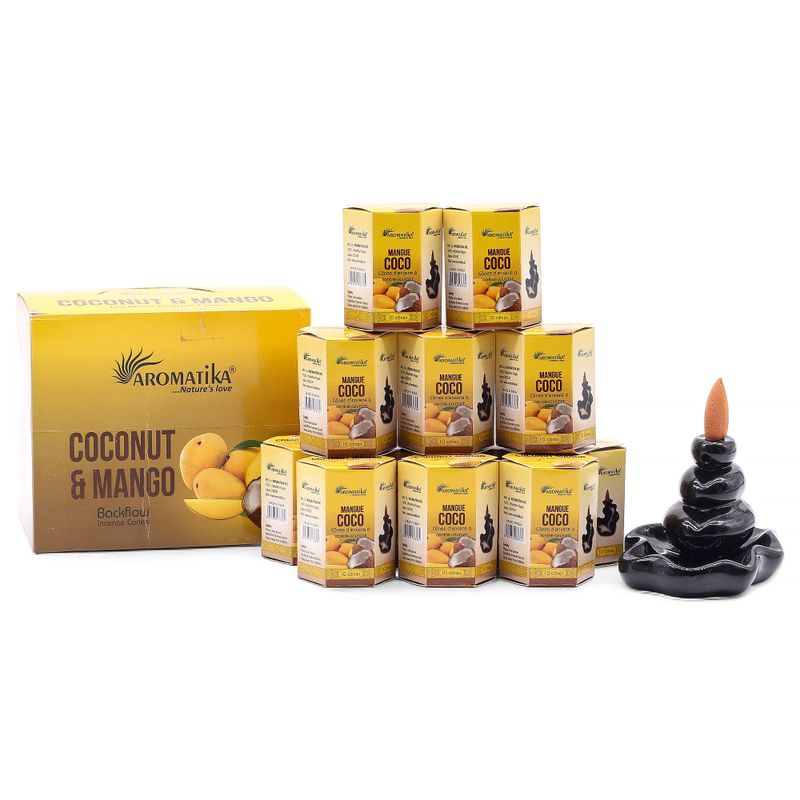 Masala Backflow Incense pack of 10 - Coconut & Mango