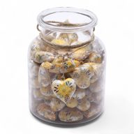 Large Decor Wood Hearts - Yellow Floral