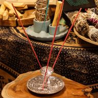 Mushroom Plate - Silver Effect - Incense Holder