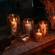 Natural Floral Glass - Bowl Candle Holder - Primavera - (8x10cm)