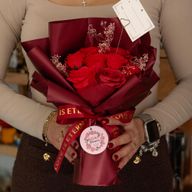 Large Red Roses Bouquet - Love is Eternal -  Gift Card
