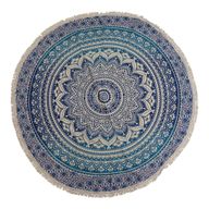 Small Mandala Roundie Cotton Art (130cm) - Classic Blue