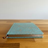 Blue Gratitude Journal with Silver Lining - 120 pages - I am Thankful For