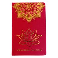 Red Wellness Journal - 120 pages - Golden Mandala and Lotus