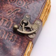 Fat Deckled Leather Notebook – The Book of Untold Stories – 15x10 cm