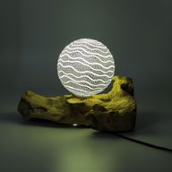 DriftGlow Lamp Grey Luna Shade