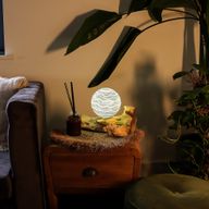 DriftGlow Lamp Grey Luna Shade