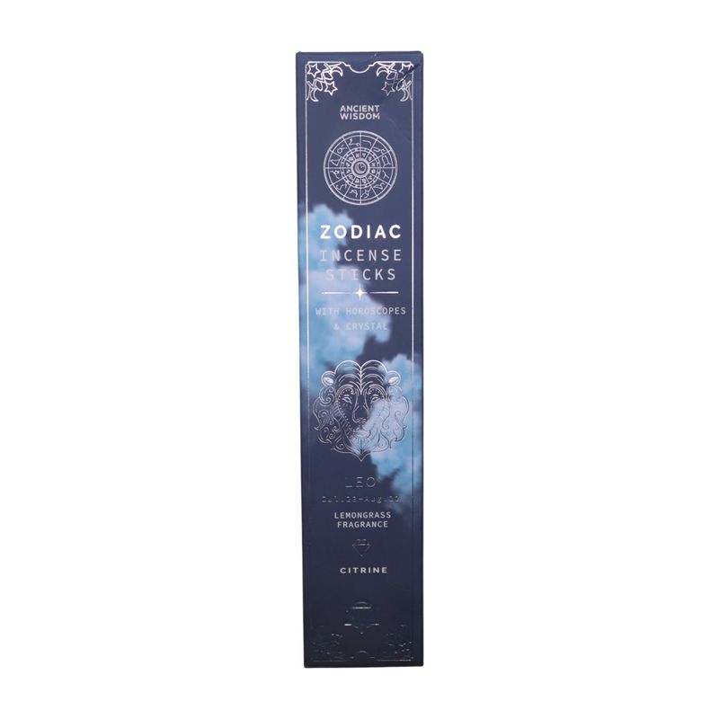 Lemongrass Zodiac Gemstone Crystal Incense -  Leo