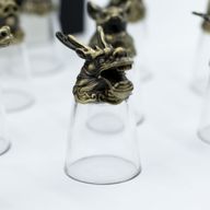 Bottom Up Shot Glasses (25ml) - Forest & Mystical Creatures - Antique Bronze