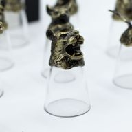 Bottom Up Shot Glasses (25ml) - Forest & Mystical Creatures - Antique Bronze