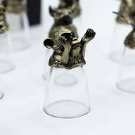 Bottom Up Shot Glasses (25ml) - Forest & Mystical Creatures - Antique Bronze