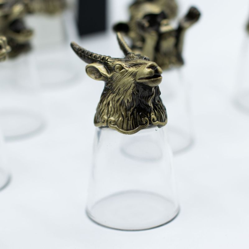 Bottom Up Shot Glasses (25ml) - Forest & Mystical Creatures - Antique Bronze