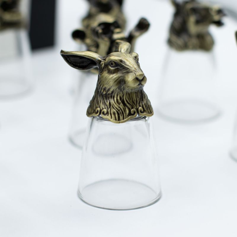 Bottom Up Shot Glasses (25ml) - Forest & Mystical Creatures - Antique Bronze