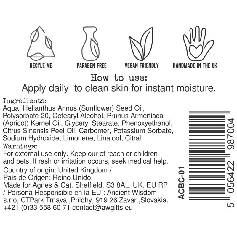 Hand & Body Cream - Clementine - 300ml
