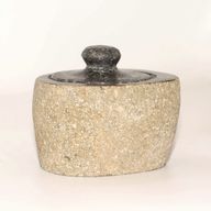 Natural Riverstone Grounding Pot - Small (aprox 9x7cm)