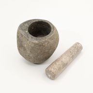Natural Riverstone Decorative Pestle & Motar -Medium (aprox 12x8cm)