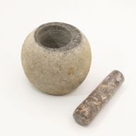 Natural Riverstone Decorative Pestle & Motar- Large (aprox 15x12cm)