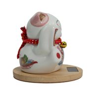 Solar Money Cat Wooden Base - Pink moving Hand