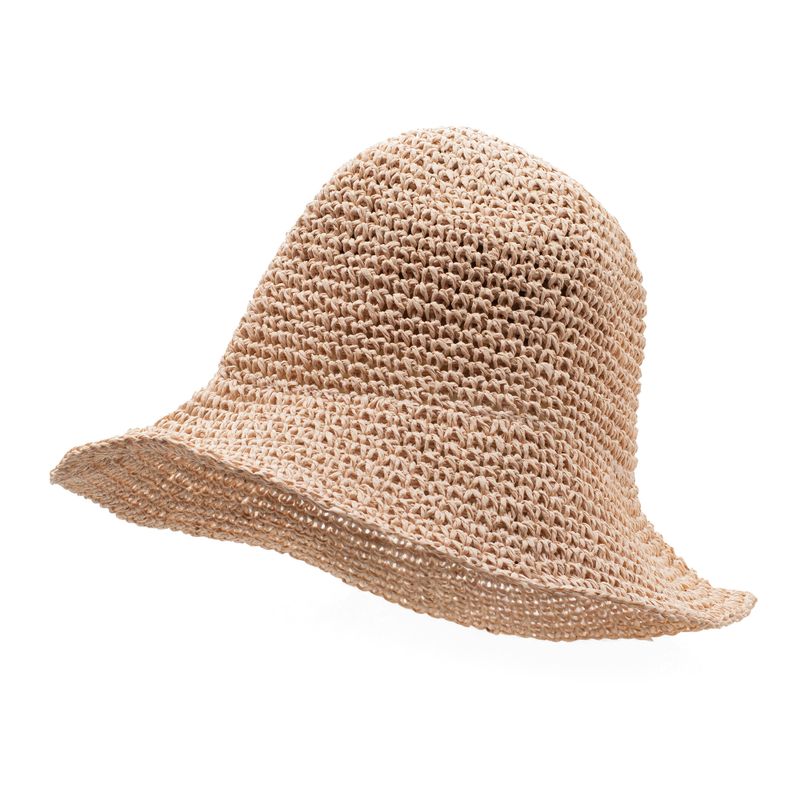Nomad Sari Floppy Straw Sun Hat - Rose Blush