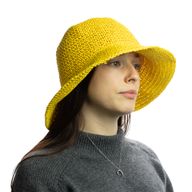 Nomad Sari Floppy Straw Sun Hat - Yellow