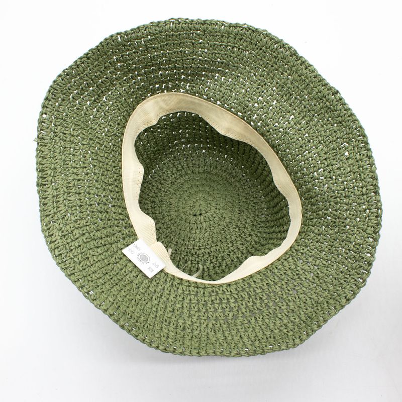 Nomad Sari Floppy Straw Sun Hat - Moss Green