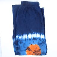 Japanese Style Lounge Pants - Teal & Orange - L