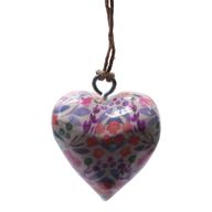 Large Decor Wood Hearts - Pretty Floral - in Display Jar