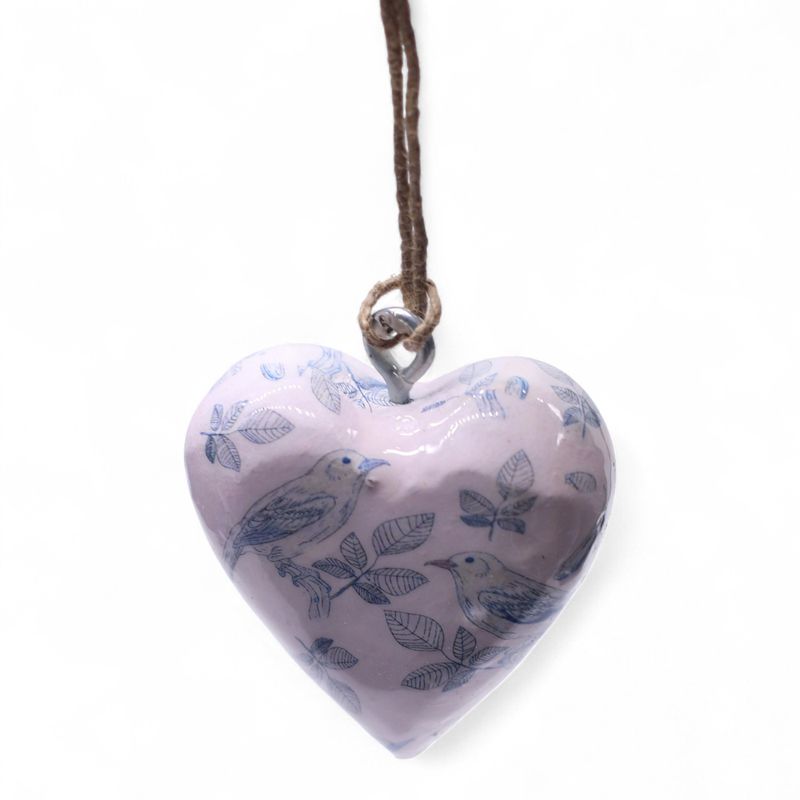 Large Decor Wood Hearts - Blue Bird