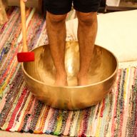 Plain - Huge Vibrational Feet Standing Bowl - 50x20cm - 10.7kg