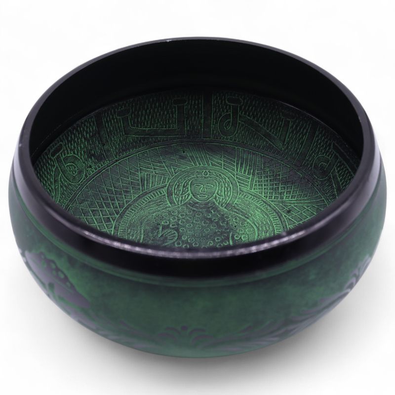 Extra Loud - Mushroom Singing Bowl - Moss Green (23x10.5cm, 1.3kg)