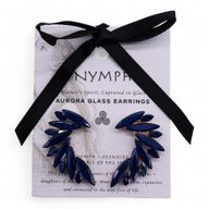 Royal Blue - Vintage Glass - Angel Wings - Earrings