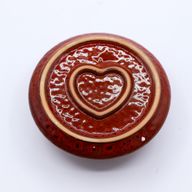 Palo Santo Stick & Smudge Holder - Mandala - Red with Heart Gloss