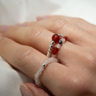 Nymph Spirit Gemstone Ring Set - Love & Flame