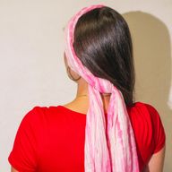 Nomad Sari Party Shine Pink Scarf – Gold Thread (180×50cm)