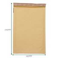 Kraft Padded Bubble Envelope (195x275+40mm)