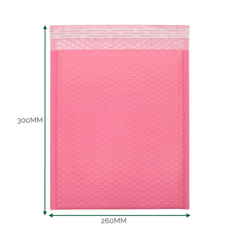 Pink Poly Bubble Envelope (260x300+40mm)