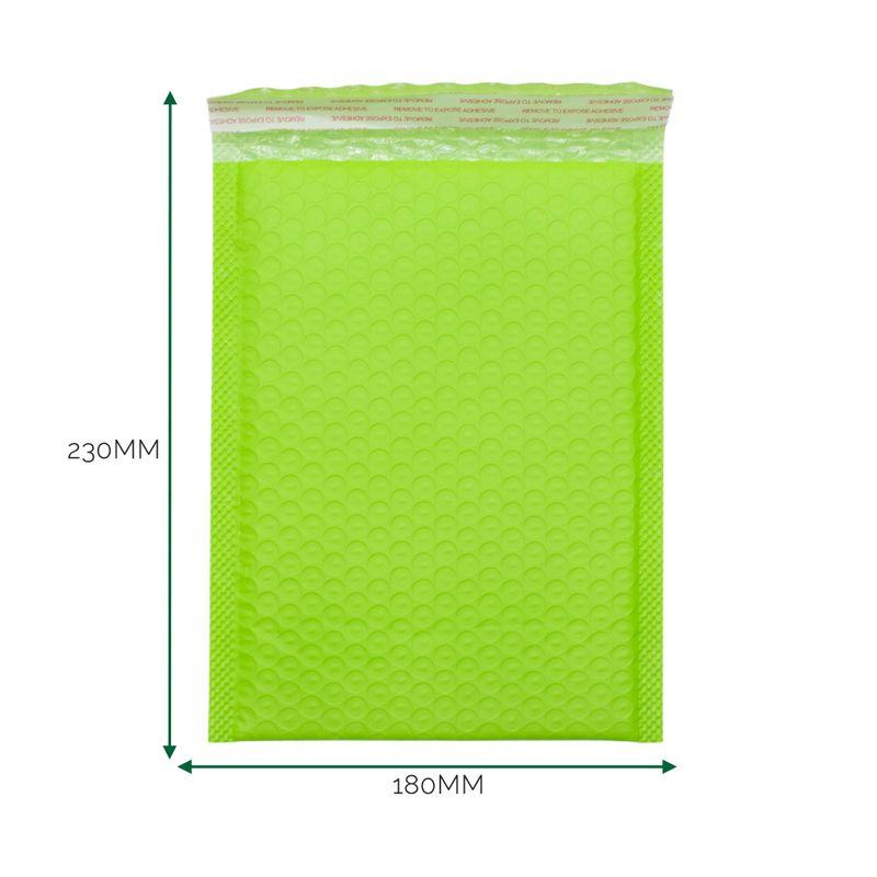 Green Poly Bubble Envelope (180x230+40mm)