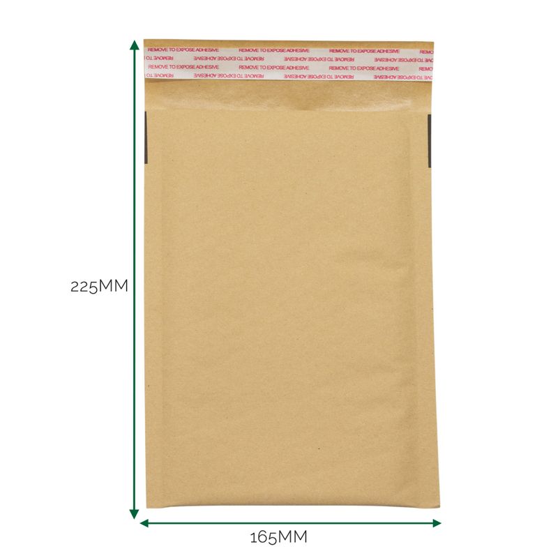 Kraft Padded Bubble Envelope (165x225+40mm)