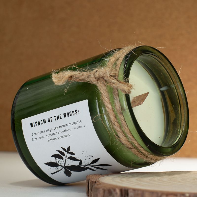 Greenman Woodwick Soy Candle - Sage & Mintwood
