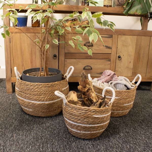 Banana Leaf & Seagrass Square Basket