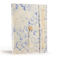 Lrg Lokta Mixed Blue Cotton Notebook (21x15cm) - 45 leafs - inc bookmark