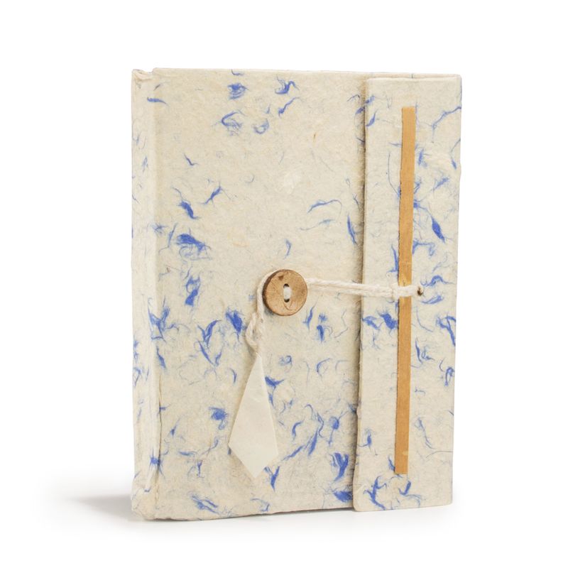 Med Lokta Mixed Blue Cotton Notebook Lrg (15x12cm) - 45 leafs