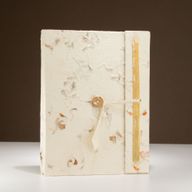 Lrg Lokta Mixed Flowers Notebook (21x15cm) - 45 leafs - inc bookmark