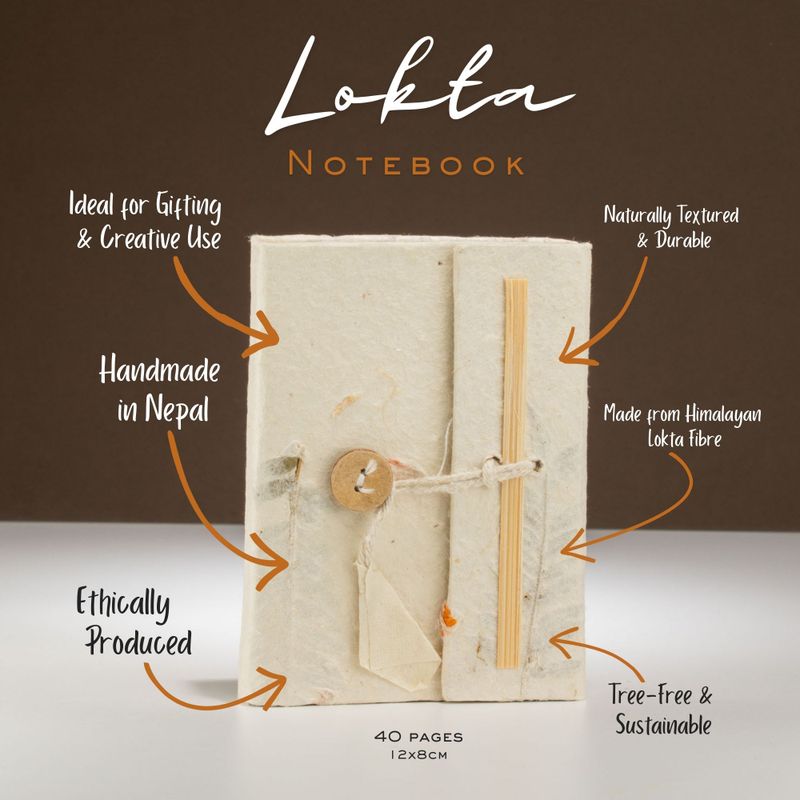 Mini Lokta Mixed Flowers Notebook Lrg (12x8cm) 40 leafs