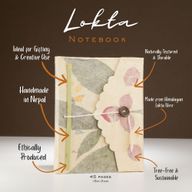 Med Lokta Bougainvillea Notebook Lrg (15x12cm) - 45 leafs