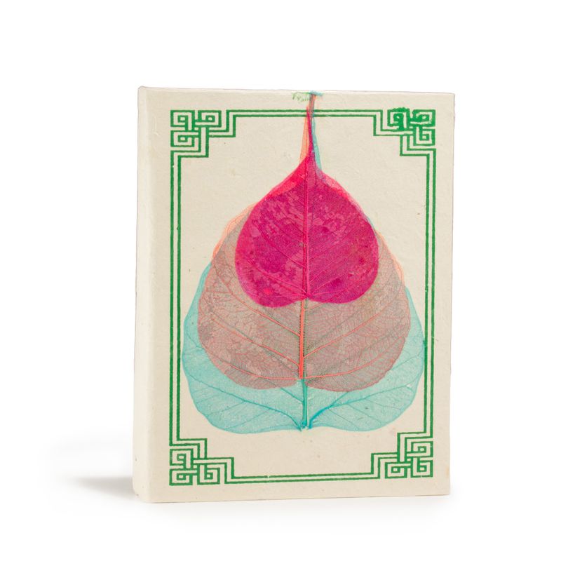 Med Lokta Bodhi Leaf Notebook Lrg (15x12cm) - 45 leafs (assorted)