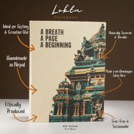 Lrg Lokta Inspiration Notebook (21x15cm) - 45 leafs - A Breath - inc bookmark