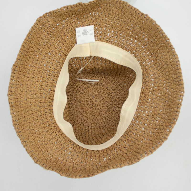 Nomad Sari Floppy Straw Sun Hat - Coffee & Daiseys
